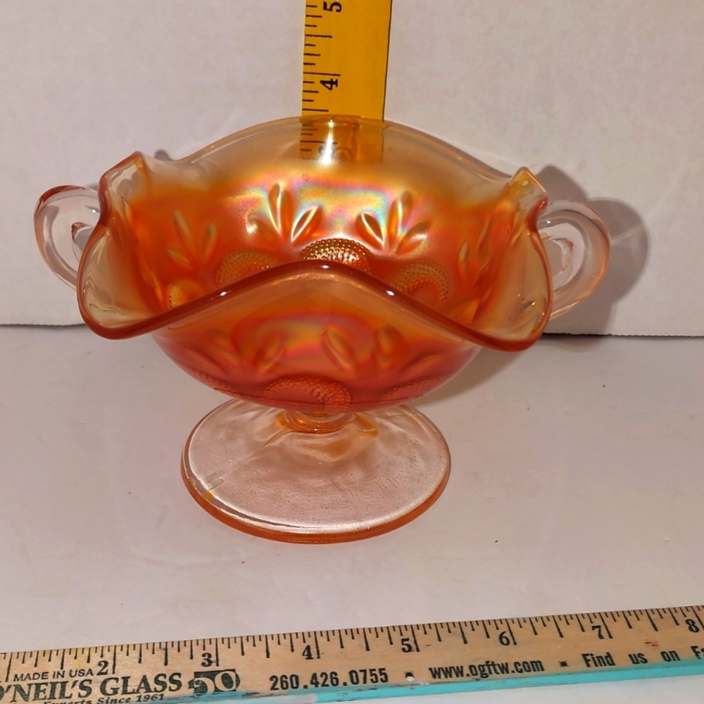 Paragould Carnival Glass two handled compote